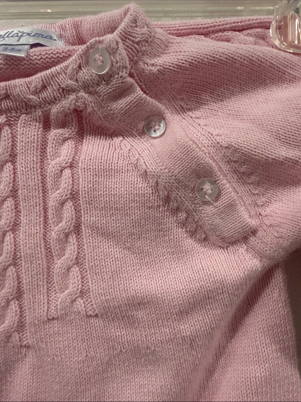 Nellapima Pink Knit Baby One-Piece Romper